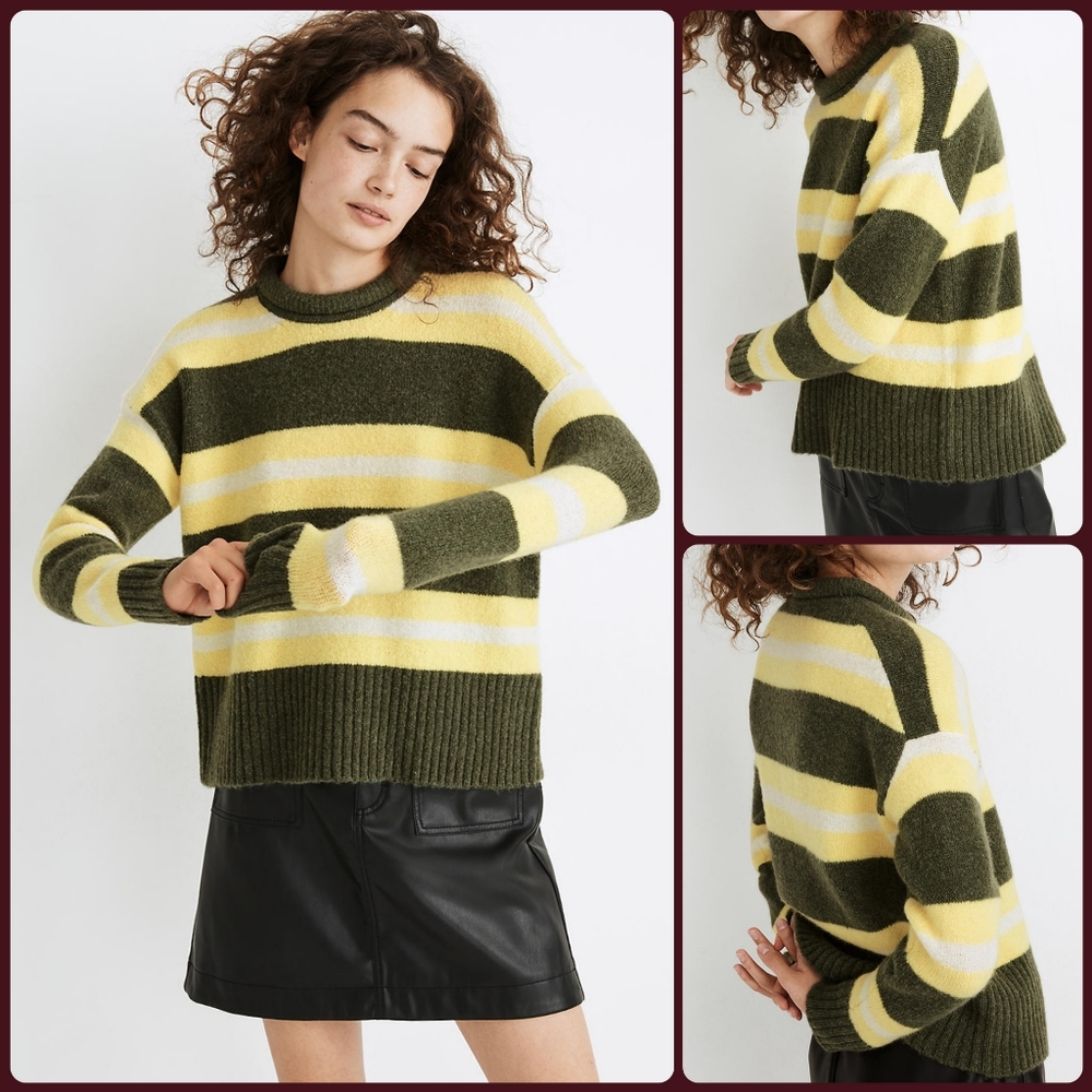 Madewell Fulton Striped Pullover Sweater M